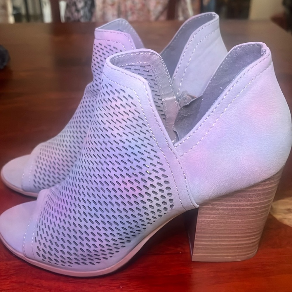 Open toe booties